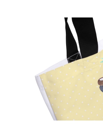 Mr. & Mrs. Panda Shopper Sommer Hippie mit Spruch in Gelb Pastell