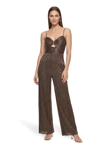 Vera Mont Jumpsuit im Glitzer-Look in Brown/Copper