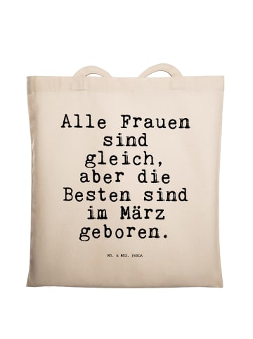 Mr. & Mrs. Panda Tragetasche Alle Frauen sind gleich,... mit Spruch in Creme