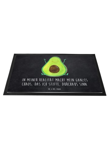 Mr. & Mrs. Panda Fußmatte Avocado Glücklich mit Spruch in Kreidetafel