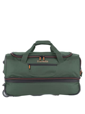 travelite Basics - Rollenreisetasche 51/64L 55 cm erw. (bordeaux) in dunkelgrün