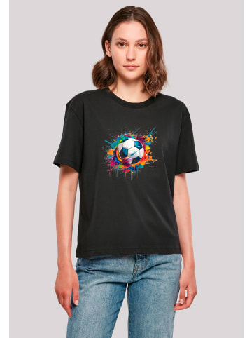 F4NT4STIC Everyday Tee Bunte Fußball Grafik in schwarz