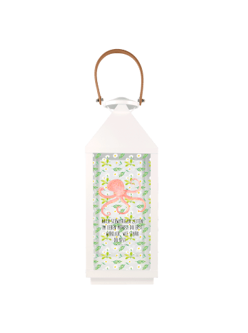 Mr. & Mrs. Panda Windlicht Tintenfisch mit Spruch in Transparent