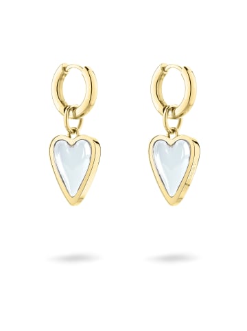 LIEBESKIND BERLIN Creolen Glass Heart in gold