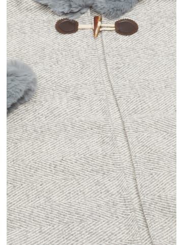fraully Damen Poncho in Wollweiss