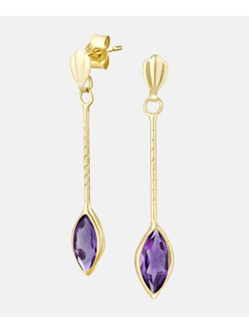 Vanlere Ohrhänger aus 375 Gelbgold mit Amethyst