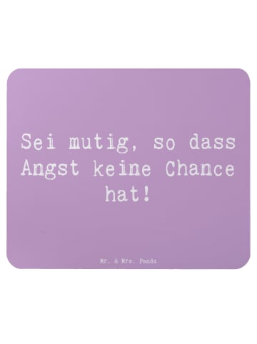 Mr. & Mrs. Panda Mousepad Spruch Angst überwinden mit Spruch in Lavendeltraum