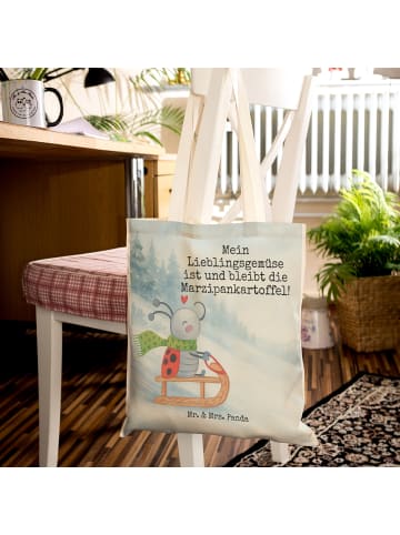 Mr. & Mrs. Panda Shopping Bag Smörle Rodeln Design mit Spruch in Weiß