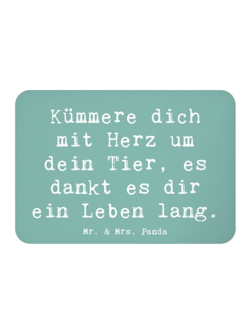 Mr. & Mrs. Panda Kühlschrankmagnet Spruch Haustiere pflegen mit ... in Meeresbrise