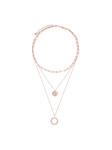 Steel_Art Layering Halskette Frauen Duvius rose goldfarben in rosegoldfarben