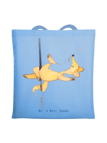 Mr. & Mrs. Panda Jutebeutel Fuchs PoledanZeichen ohne Spruch in Sky Blue