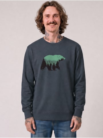 wat? Apparel Sweatshirt Waldbär in India Ink Grey