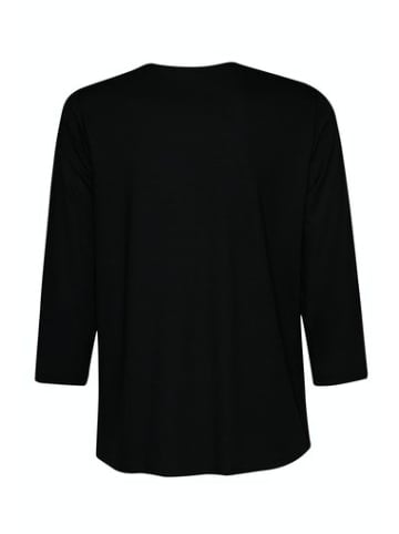 Frank Walder V-Kragen T-Shirt für Damen in schwarz