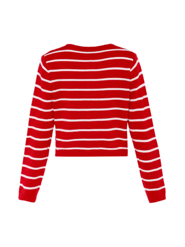 usha BLUE LABEL Damen Cardigan in ROT WEISS STREIFEN