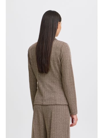 ICHI Blazer IHKATE Tight fit in Java/Almond Milk Herringbone
