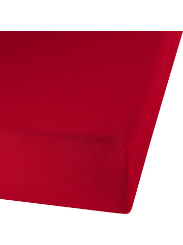 Erwin Müller Biber Spannbettlaken Garmisch in dunkelrot