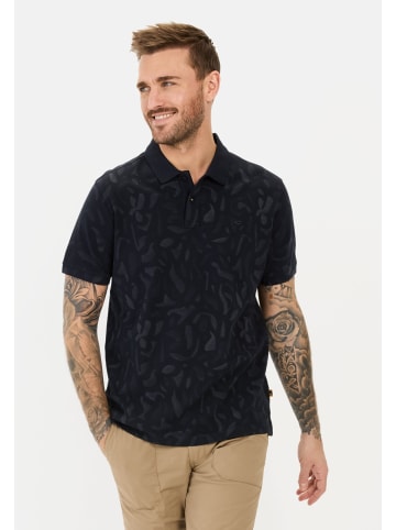 Camel Active Kurzarm Poloshirt aus reiner Baumwolle in Dunkelblau
