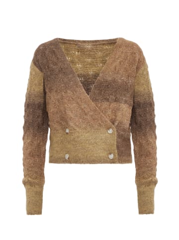 Jalene Damen Strickjacke in Braun Mehrfarbig