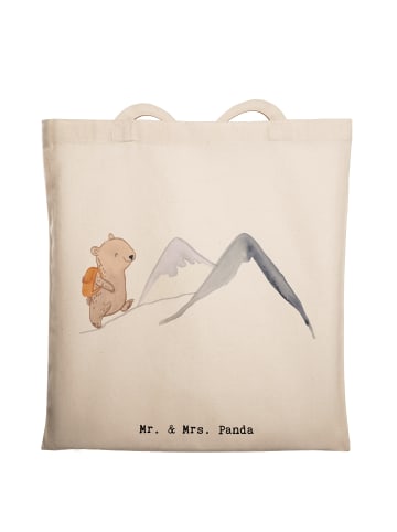 Mr. & Mrs. Panda Laptoptasche Bär Bergsteigen ohne Spruch in Creme
