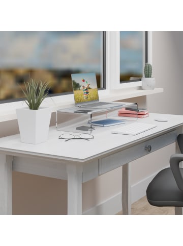 relaxdays Monitorständer in Transparent - (B)50 x (H)10 x (T)20 cm