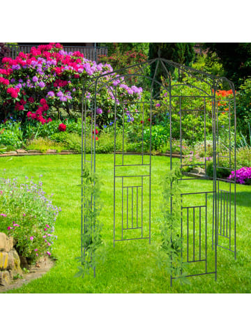 relaxdays Rosenpavillon in Grün - (B)160 x (H)250 x (T)160 cm