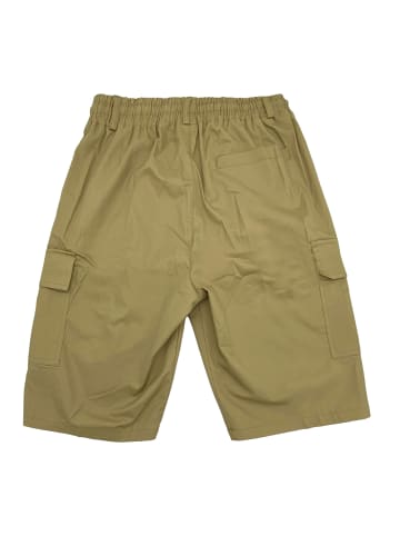 Forbest Cargo Bermuda Shorts Kurze Freizeit Hose mit Tunnelzug in Beige