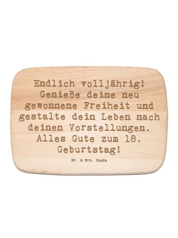 Mr. & Mrs. Panda Frühstücksbrettchen Spruch 18. Geburtstag Freih... in Transparent