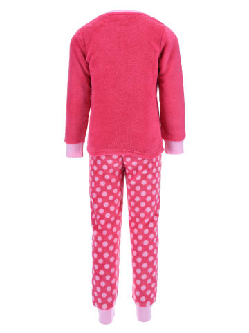 Disney Minnie Mouse 2tlg. Outfit: Schlafanzug Langarmshirt und Hose in Pink