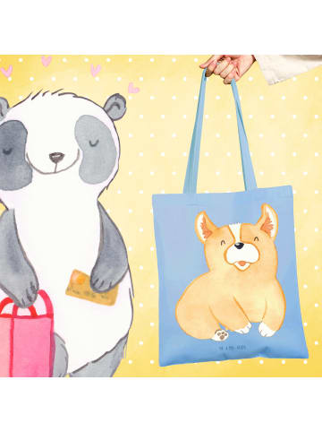 Mr. & Mrs. Panda Tote Bag Corgie ohne Spruch in Sky Blue