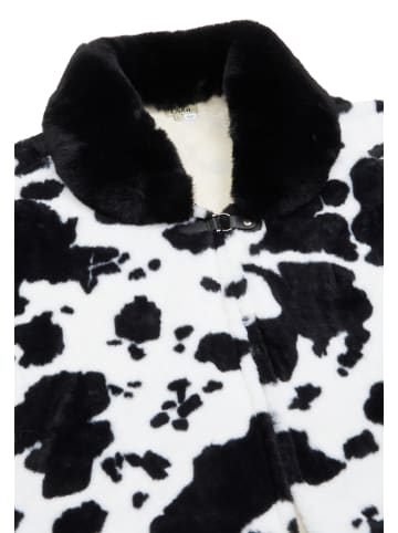 Usha Women Poncho in Schwarz Wollweiss