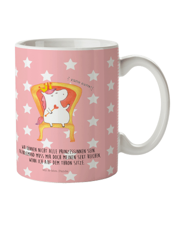 Mr. & Mrs. Panda Kindertasse Einhorn Prinzessin mit Spruch in Rot Pastell