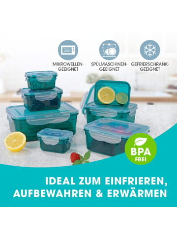 Gourmetmaxx GOURMETmaxx Frischhaltedosen Klick-it 14-tlg. - smaragd/transparent