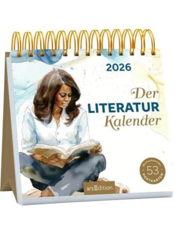 ars edition Kalender - Postkartenkalender Der Literaturkalender 2026