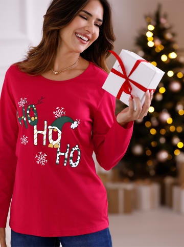 Sieh an! Rundhals-Shirt in rot-weiß