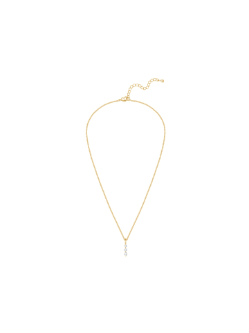 Lulu & Jane Halskette aus Messing mit Zirkonia in gelbgold