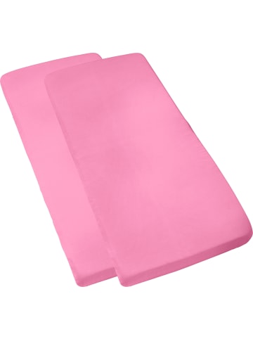 REDBEST Single-Jersey Kinder-Spannbettlaken 2er-Pack San Francisco in rosa