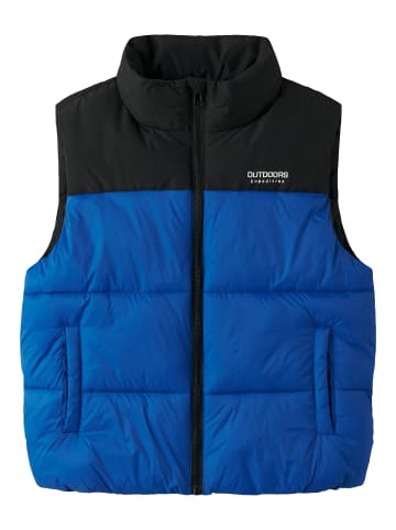 name it Strapazierfähige Outdoor-Weste mit Stehkragen und Fronttaschen in Blau