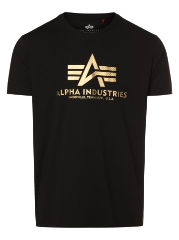Alpha Industries T-Shirt in schwarz gold