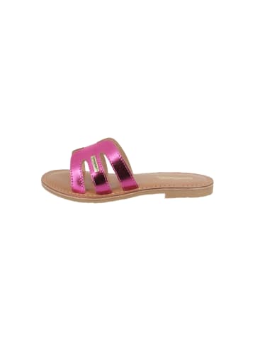 Les Tropéziennes par M Belarbi Flache Ledersandalen für Kinder „Bali“ Rose