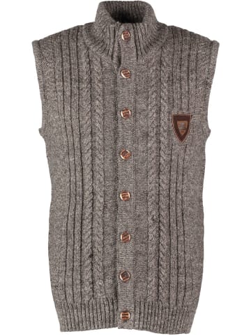 OS-Trachten Strickweste Voriko in dunkelbraun