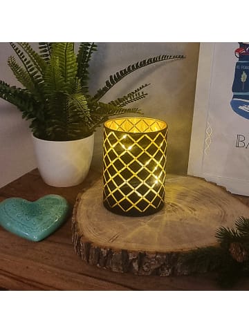 Coen Bakker LED Stimmungsbeleuchtung 3AA in Schwarz mit Rauten