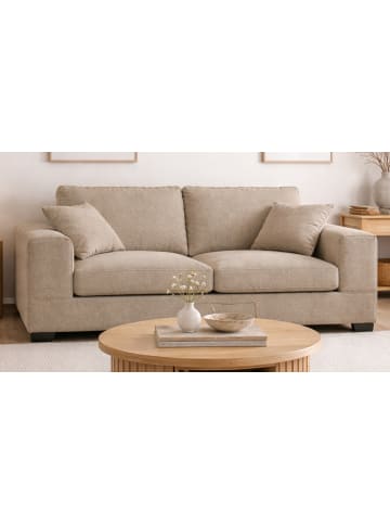 Inn.Furn Sofa beige Strukturstoff, Couch 2-Sitzer 182 cm mit Premium Kaltschaum