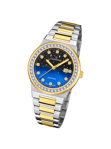 Candino Analog-Armbanduhr Candino Elegance silber, gold mittel (ca. 34mm)
