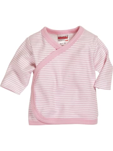 Schnizler Kinder Unterhemd "Flügelhemd Langarm Ringel" in Rosa
