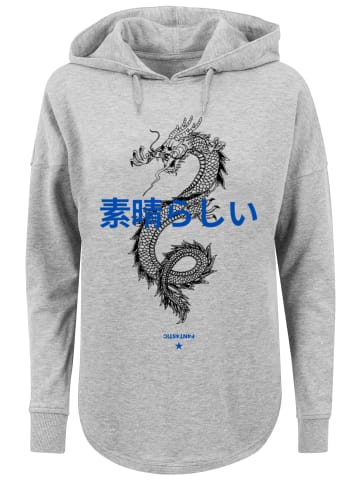 F4NT4STIC Oversized Hoodie Drache Japan in grau