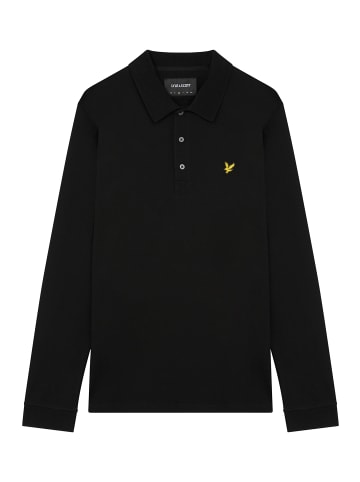 Lyle & Scott Langarm-Poloshirt in Schwarz