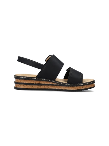 rieker Klassische Sandale 62950 in schwarz