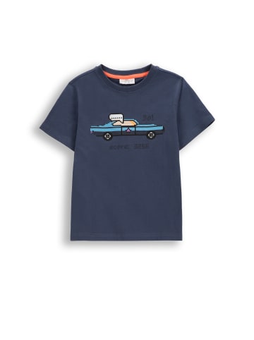 Coccodrillo Baumwoll-T-Shirt mit kurzen Ärmeln in blau