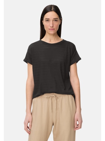 Camel Active T-Shirt mit Rundhalsausschnitt aus reiner Baumwolle in Kaviar