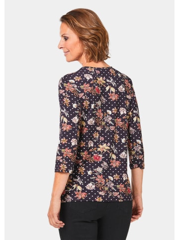 GOLDNER Bequemes Druckshirt im Mustermix in schwarz / bunt / gemustert